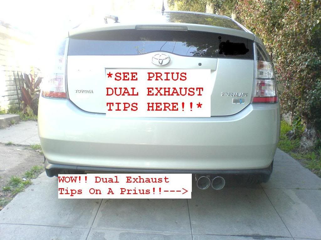 dual tip exhaust mod! PriusChat