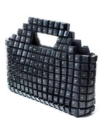 purse made of keyboard buttons