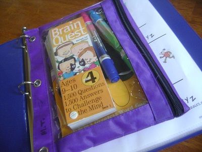 kid's travel binder
