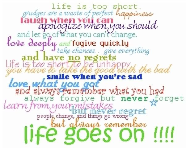 Quotes life is to short