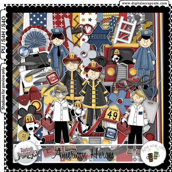 American Heroes Scrapbook Kit by Dutsji Designs
