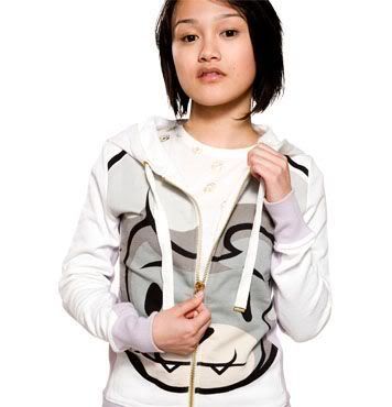 Fritz Face Hoodie Pure White For Women