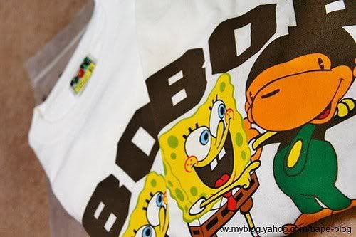 Bape Nigo's Favorite Shop SpongeBob x Baby Milo T-shirt