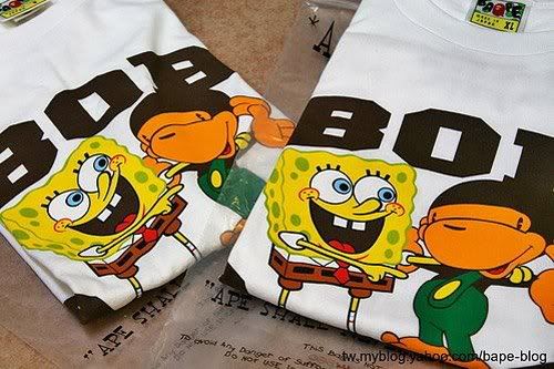 Bape Nigo's Favorite Shop SpongeBob x Baby Milo T-shirt
