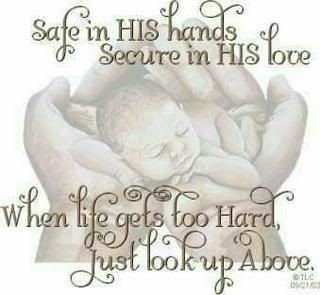 Baby in Gods hands