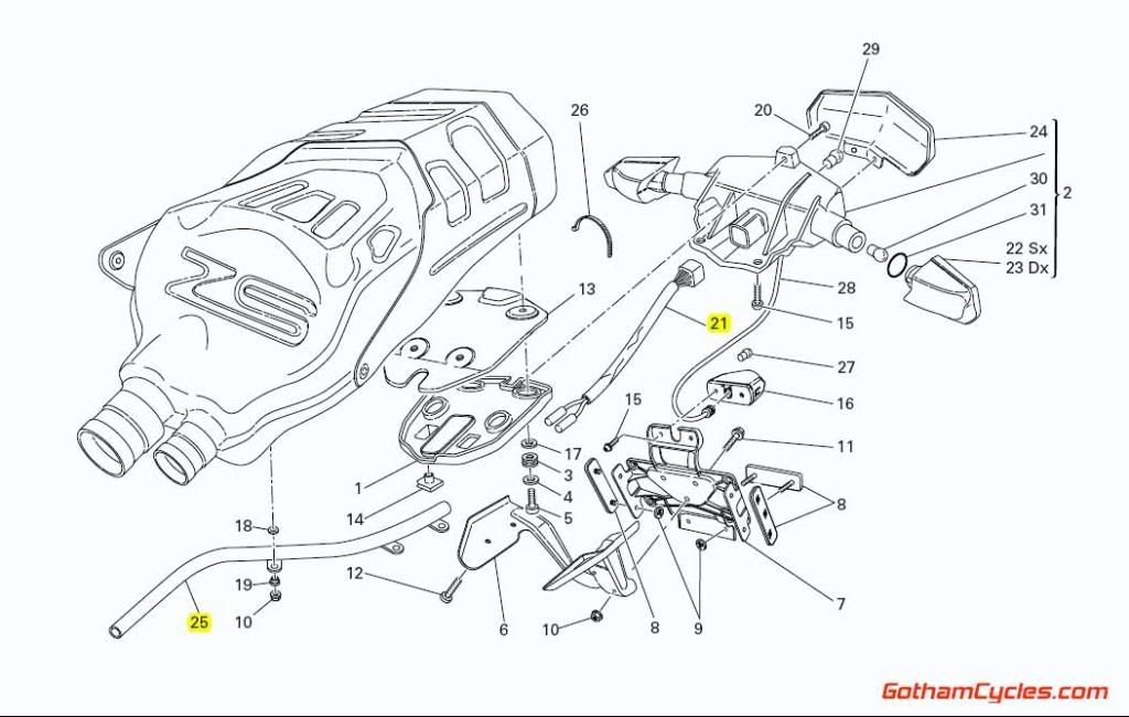 Ducati Rear Wiring Harness  749  999 Superbike 749 749s