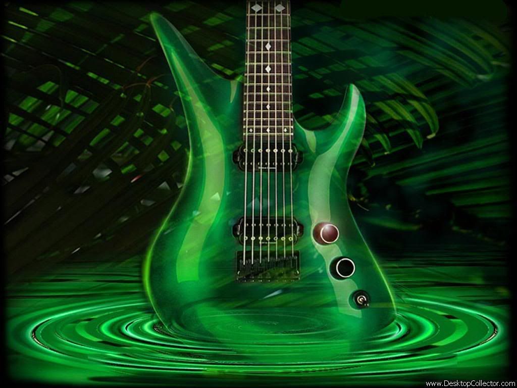 MySpace Green Guitar Wallpaper Photo by OnkelMatze | Photobucket