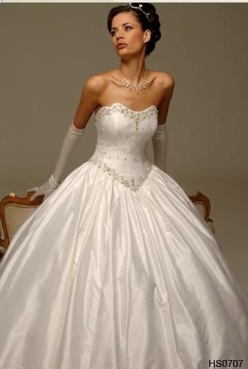 strapless wedding dress, style hs0707