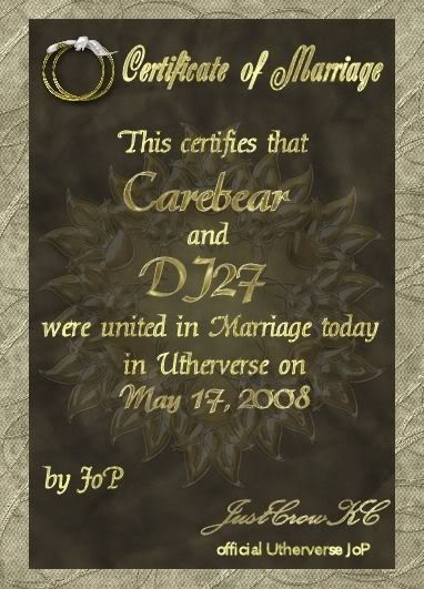 Certificat of Marriage