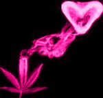 Pink Weed Heart