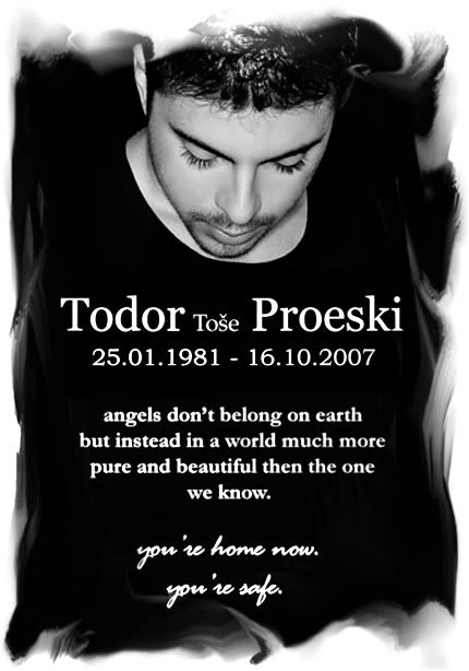 In loving memory of Tose Proeski