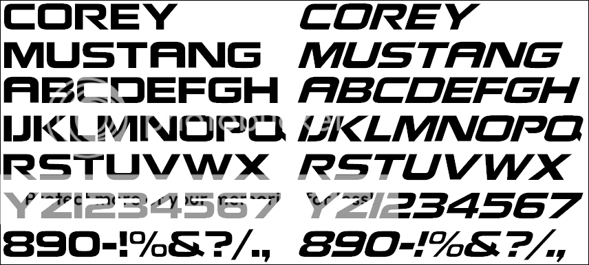 Ford mustang font #9