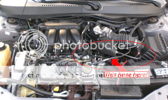 Crankcase ventilation tube ford taurus #9