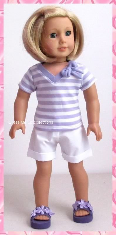 Shirt, Shorts Set 4 American Girl Doll Clothes 131  