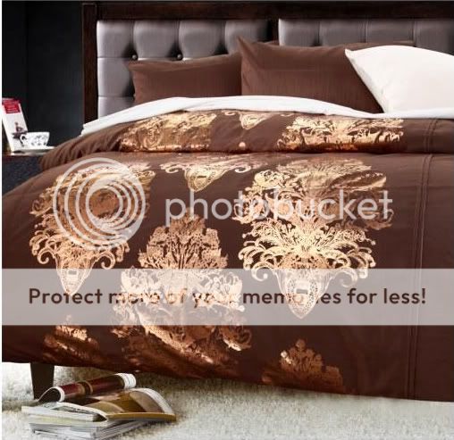 Copper Basket Choc Queen Size Quilt DOONA Cover Set