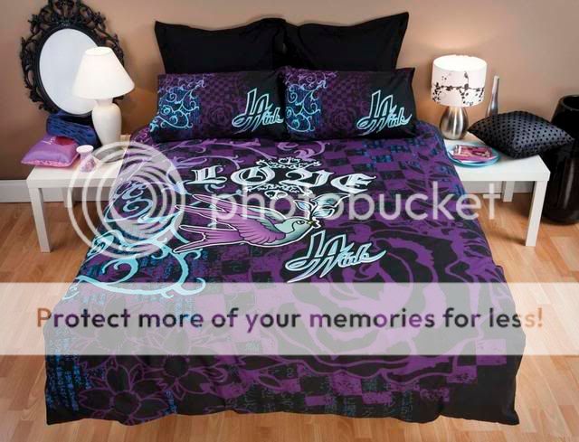 OFFICIAL LA INK Love PURPLE~Double Size Quilt Cover Set  