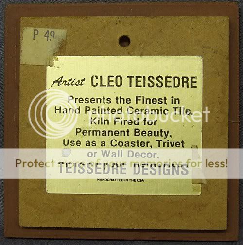 Cleo Teissedre Designs Prickly Pear Cactus Tile 4x4  