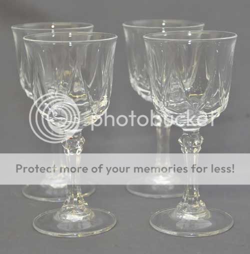   Crystal Cordial/Sherry Glasses Auteuil by Cris dArques   Durand 4.25