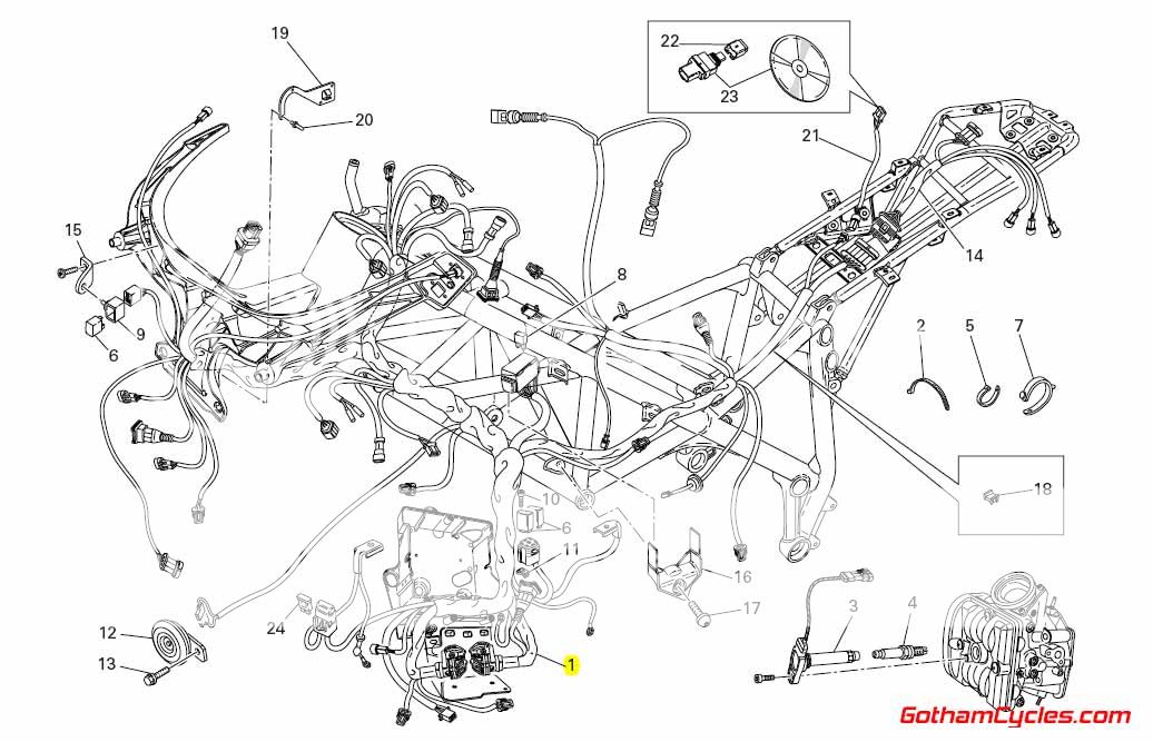 Ducati Main Wiring Harness: 848 SUPERBIKE 848 51014773B ducati s4 wiring diagram 