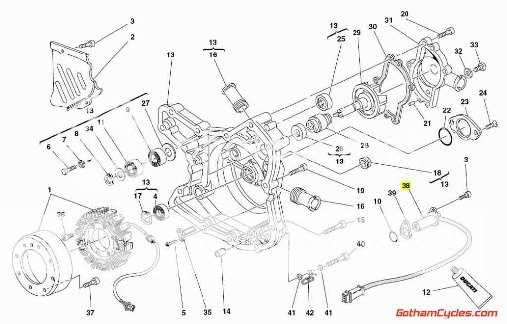 Ducati Timing Pickup Sensor Late Style SUPERBIKE 748 748S ... ducati sport classic wiring diagram 