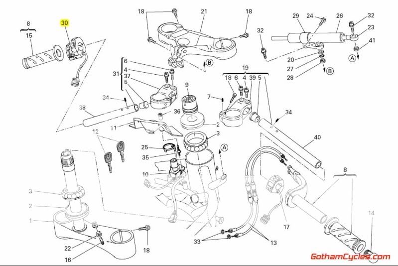 Ducati Left Hand Switch: 848 EVO SUPERBIKE 848 65110081A ducati hypermotard 1100 wiring diagram 