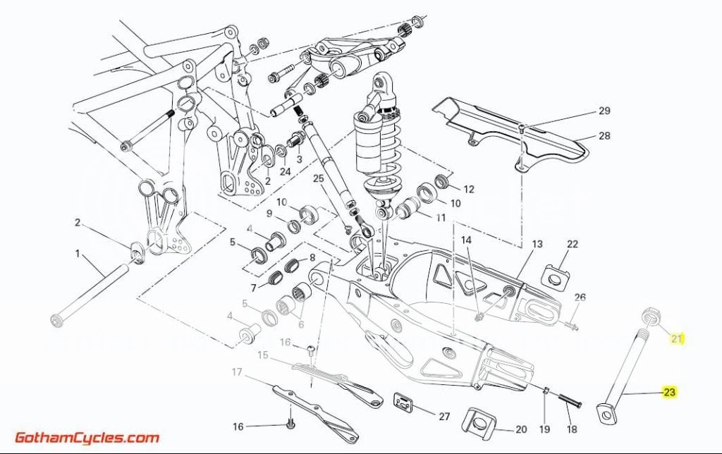 Ducati Rear Wheel Axle: 749/999 SUPERBIKE 749 749S 749R ... ducati sport classic wiring diagram 