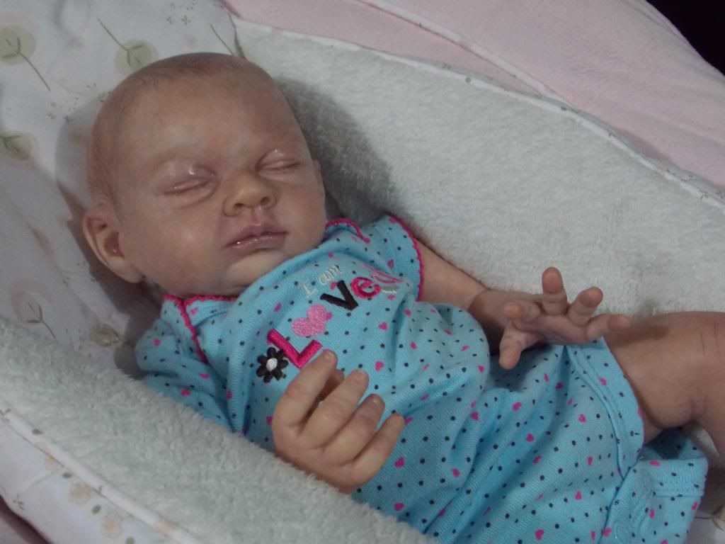 Michelle Fagan Easton sculpt reborn doll by Terrie, now Christmas baby